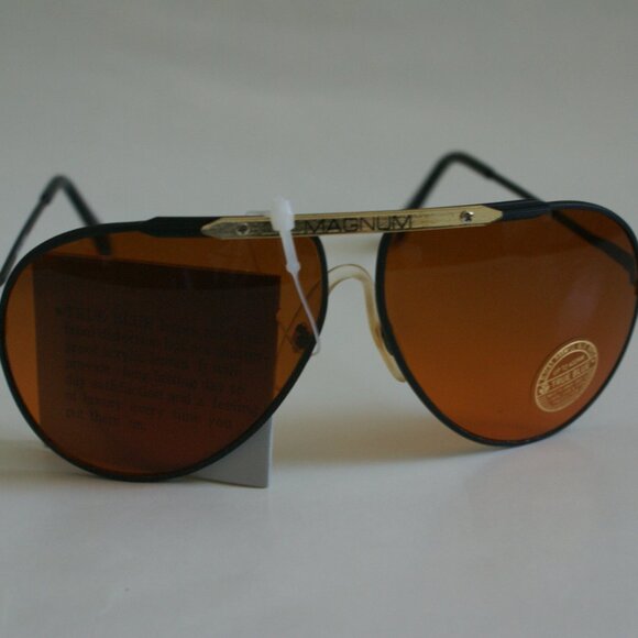 NWT TruVintage ClassicSports aviator w/"MAGNUM" logo TruBluBlocker lens Sunglass - Picture 8 of 13